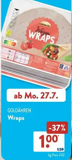 Aldi Süd GOLDÄHREN Wraps Angebot