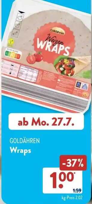 Aldi Süd GOLDÄHREN Wraps Angebot