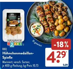 Aldi Süd BBQ Hähnchenmedaillon- Spieße Angebot