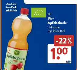 Aldi Süd BIO Bio- Apfelschorle Angebot