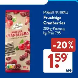 Aldi Süd FARMER NATURALS Fruchtige Cranberries Angebot