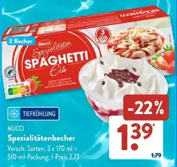 Aldi Süd MUCCI Spezialitätenbecher Angebot