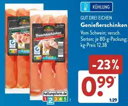 Aldi Süd GUT DREI EICHEN Genießerschinken Angebot