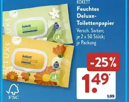 Aldi Süd KOKETT Feuchtes Deluxe- Toilettenpapier Angebot