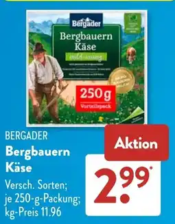 Aldi Süd BERGADER Bergbauern Käse Angebot