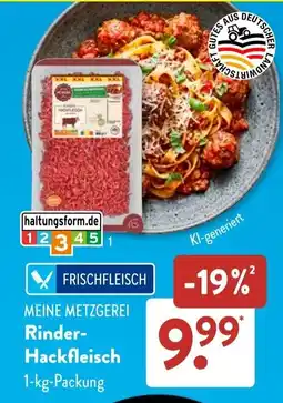Aldi Süd MEINE METZGEREI Rinder- Hackfleisch Angebot