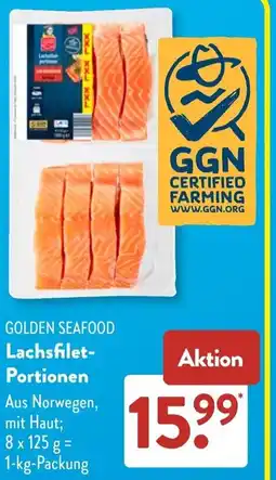 Aldi Süd GOLDEN SEAFOOD Lachsfilet- Portionen Angebot