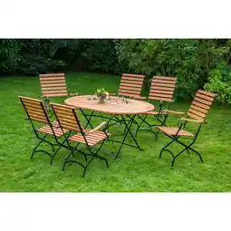 Netto Marken-Discount Merxx Schlossgarten Set 7tlg. Klapptisch Angebot