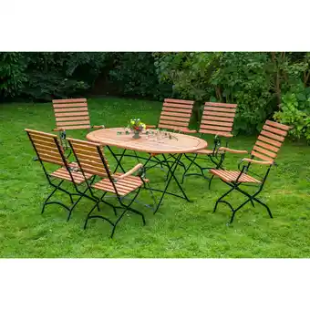 Netto Marken-Discount Merxx Schlossgarten Set 7tlg. Klapptisch Angebot