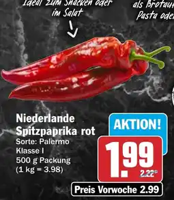 HIT Niederlande Spitzpaprika rot Angebot