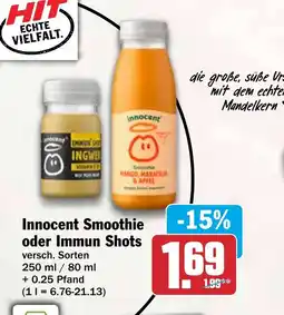 HIT Innocent Smoothie oder Immun Shots Angebot