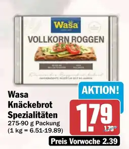 HIT Wasa Knäckebrot Spezialitäten Angebot