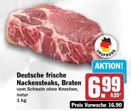 HIT Deutsche frische Nackensteaks, Braten Angebot