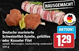 HIT Deutsche marinierte Schweinefilet-Spieße, gefülltes oder Kasseler Filet Angebot
