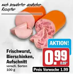HIT Frischwurst, Bierschinken, Aufschnitt Angebot