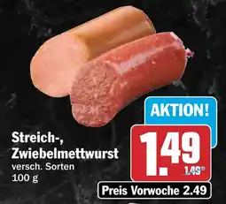 HIT Streich-, Zwiebelmettwurst Angebot
