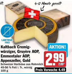 HIT Kaltbach Cremig-würziger, Gruyère AOP, Emmentaler AOP, Appenzeller, Gold Angebot