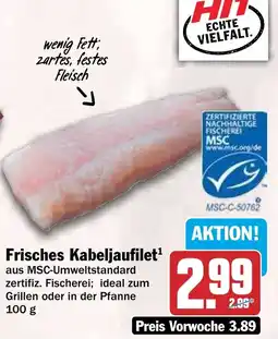 HIT Frisches Kabeljaufilet Angebot