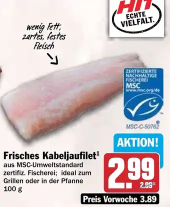 HIT Frisches Kabeljaufilet Angebot