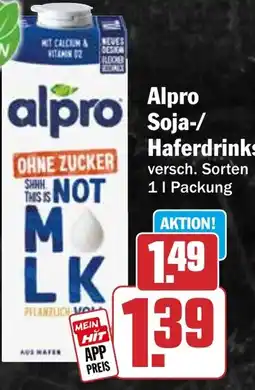 HIT Alpro Soja-/Haferdrinks Angebot