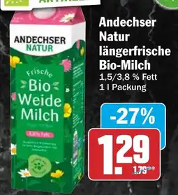 HIT Andechser Natur Bio Weide Milch Angebot
