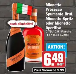HIT Mionetto Prosecco Spumante Brut, Mionetto Spritz oder Mionetto Aperitivo Angebot