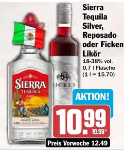 HIT Sierra Tequila Silver, Reposado oder Ficken Likör Angebot
