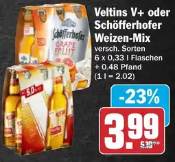 HIT Veltins V+ oder Schöfferhofer Weizen-Mix Angebot