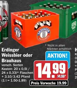 HIT Erdinger Weissbier oder Brauhaus Angebot