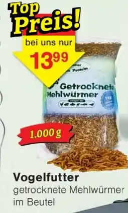 Wiglo Wunderland Vogelfutter getrocknete Mehlwürmer im Beutel Angebot