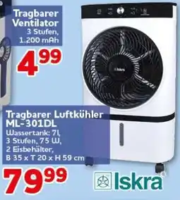 CENTERSHOP Tragbarer Luftkühler Iskra ML-301DL Angebot