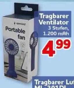 CENTERSHOP gembird Portable fan Angebot
