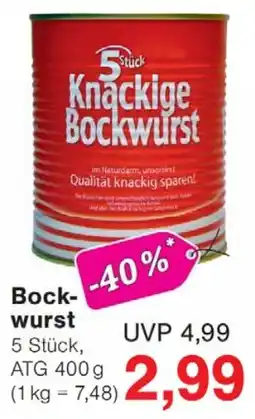 Wiglo Wunderland Knackige Bockwurst Angebot