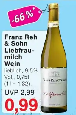 Wiglo Wunderland Franz Reh & Sohn Liebfraumilch Wein Angebot