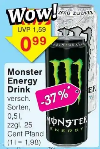 Wiglo Wunderland Monster Energy Drink Angebot