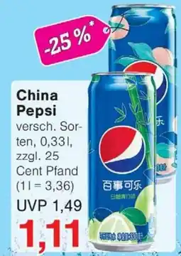 Wiglo Wunderland China Pepsi Angebot