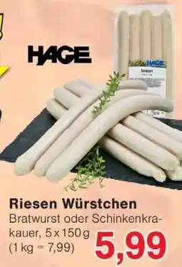 Wiglo Wunderland HAGE Riesen Würstchen Angebot