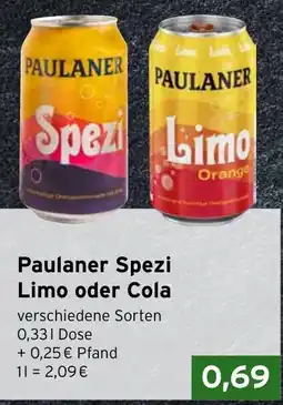 CAP Markt Paulaner Spezi Limo oder Cola Angebot