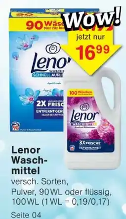 Wiglo Wunderland Lenor Waschmittel Angebot