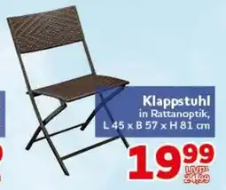 CENTERSHOP Klappstuhl in Rattanoptik Angebot