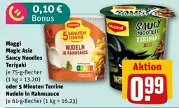 REWE Maggi Magic Asia Saucy Noodles Teriyaki Angebot