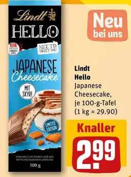 REWE Lindt Hello Japanese Cheesecake Angebot