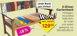 Wiglo Wunderland 2-Sitzer Gartenbank Angebot