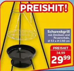 CENTERSHOP Schwenkgrill mit Dreibein und Feuerschale Angebot