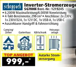 Norma scheppach Inverter-Stromerzeuger SG7000i Angebot
