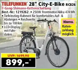 Norma TELEFUNKEN 28" City-E-Bike RC826 Angebot
