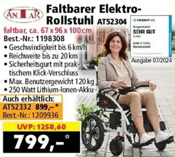 Norma ANTAR Faltbarer Elektro Rollstuhl AT52304 Angebot