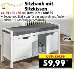 Norma Sitzbank mit Sitzkissen Angebot