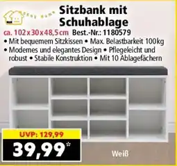 Norma Sitzbank mit Schuhablage Angebot
