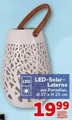 CENTERSHOP LED-Solar-Laterne aus Porzellan Angebot